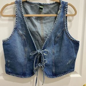 Wild Fable tie denim vest